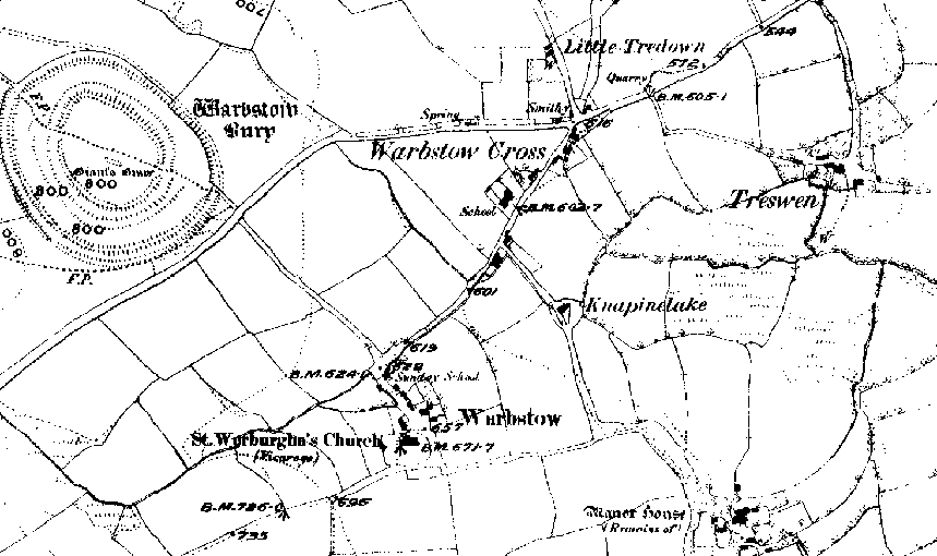 Warbstow Map 1888