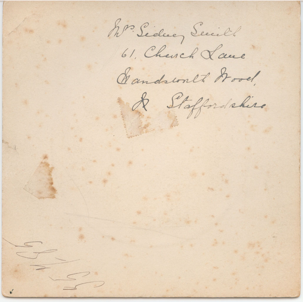 Reverse of photograph