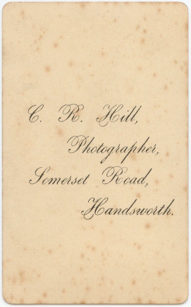 Reverse of photograph